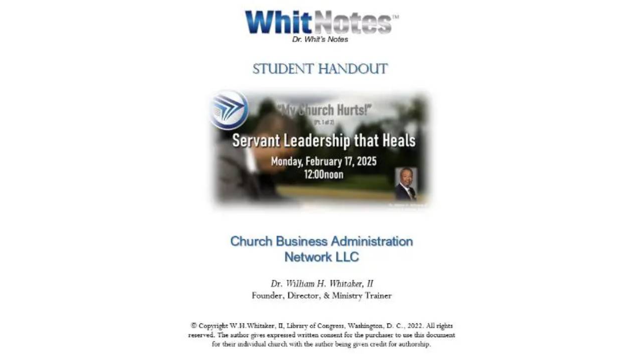 Servant Leadership Event Flyer, February 2025.