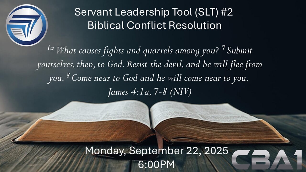 Open Bible with biblical conflict resolution text.