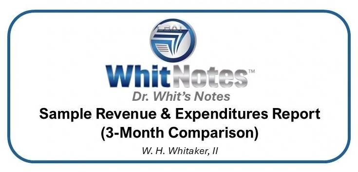 WhitNotes revenue report cover by W. H. Whitaker.