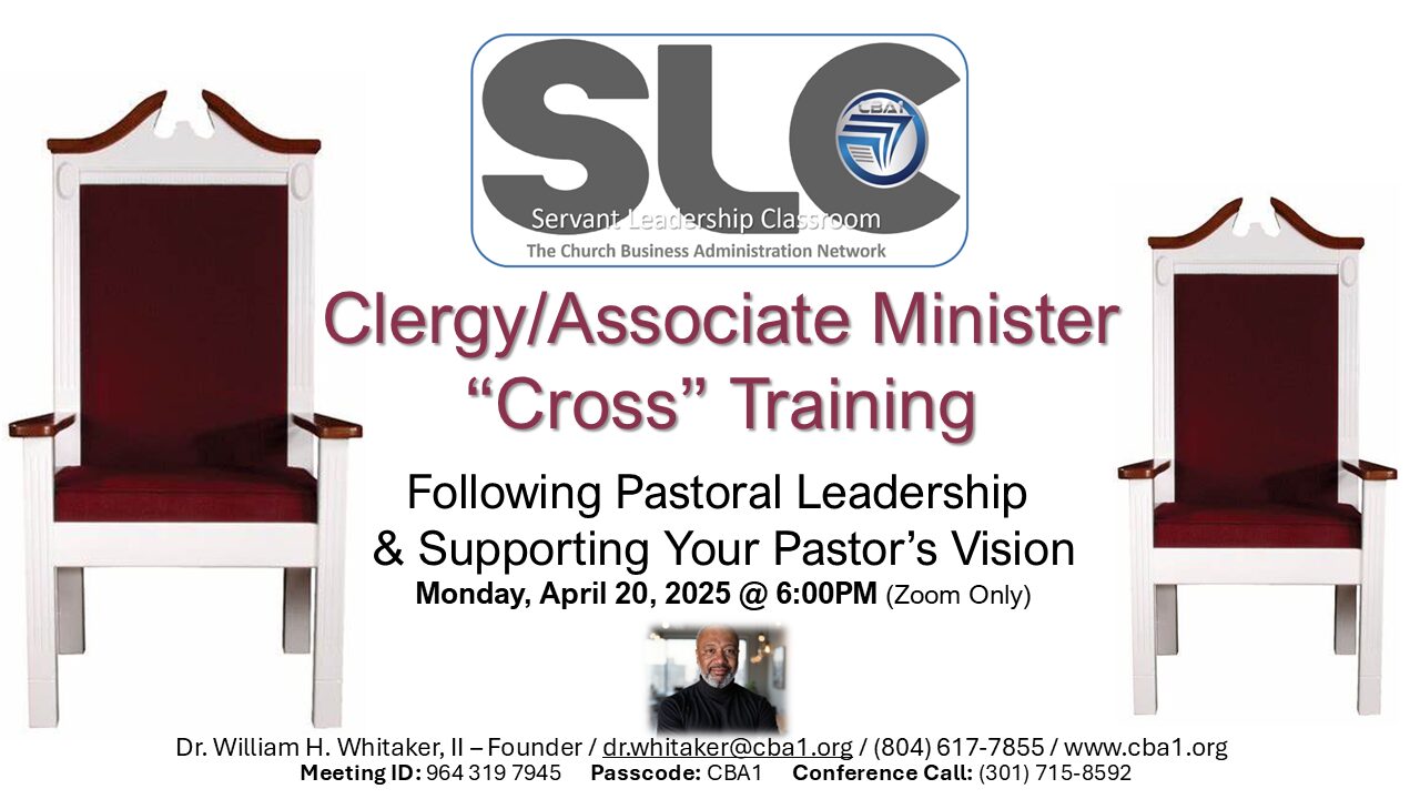 Minister training event with chairs and details.