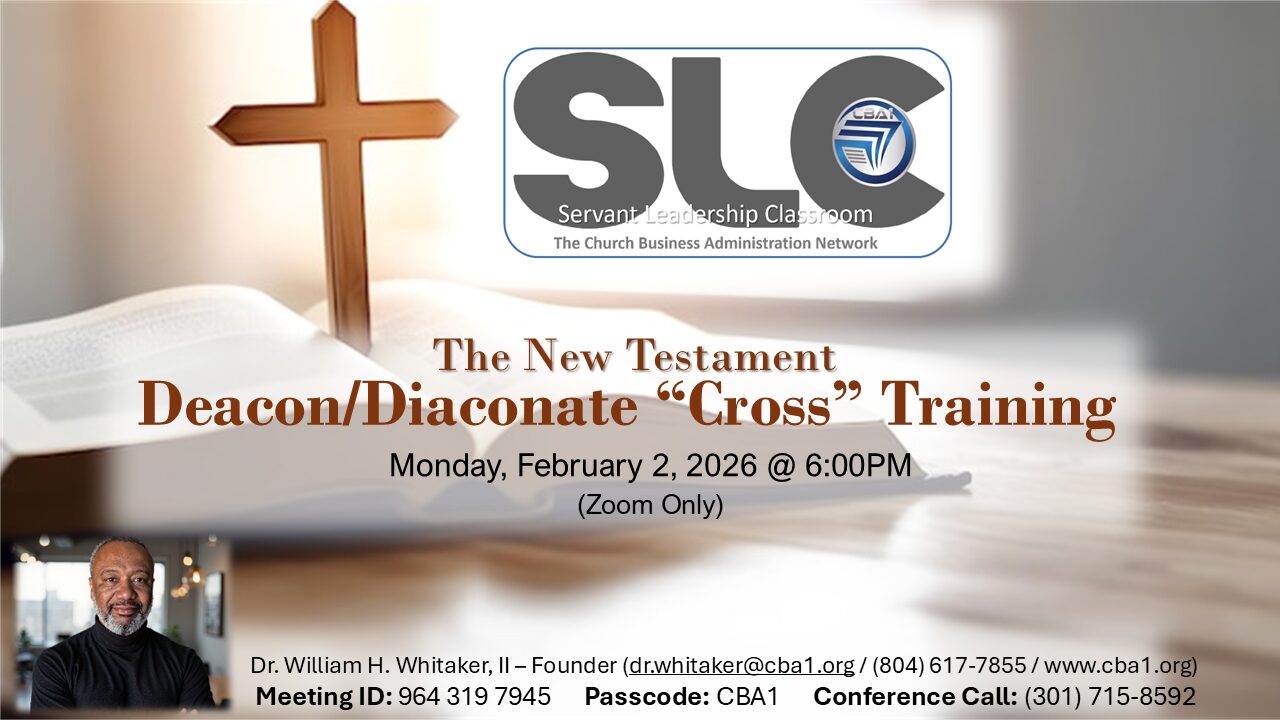 Religious training event flyer with cross.