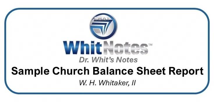 Sample Church Balance Sheet Report cover image.