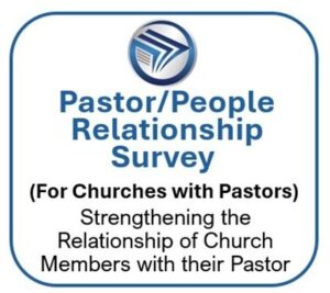 Pastor relationship survey text and logo.