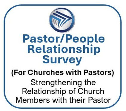 Pastor relationship survey text and logo.